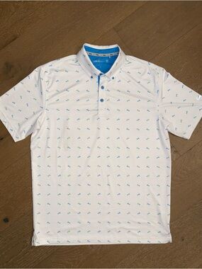 Walter Hagen White Polo with Blue & Green Micro Cars